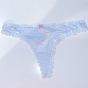 Victoria’s Secret Thong Light Blue with Lace (NWT)